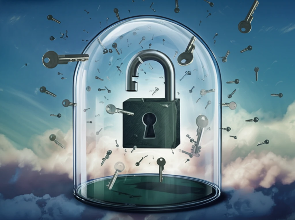 Illustration of patents unlocking a glass dome, symbolizing escape from the middle-income trap.