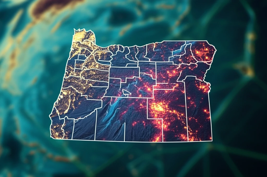 Map of Oregon with interconnected immunization network