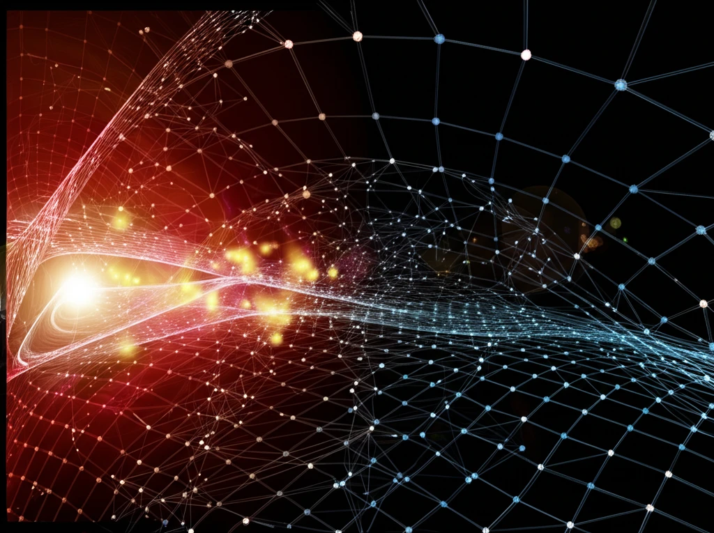 Abstract network of product dimensions.