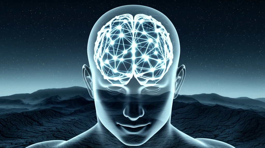 Surreal digital illustration of EEG connectivity predicting motor training success in Multiple Sclerosis.