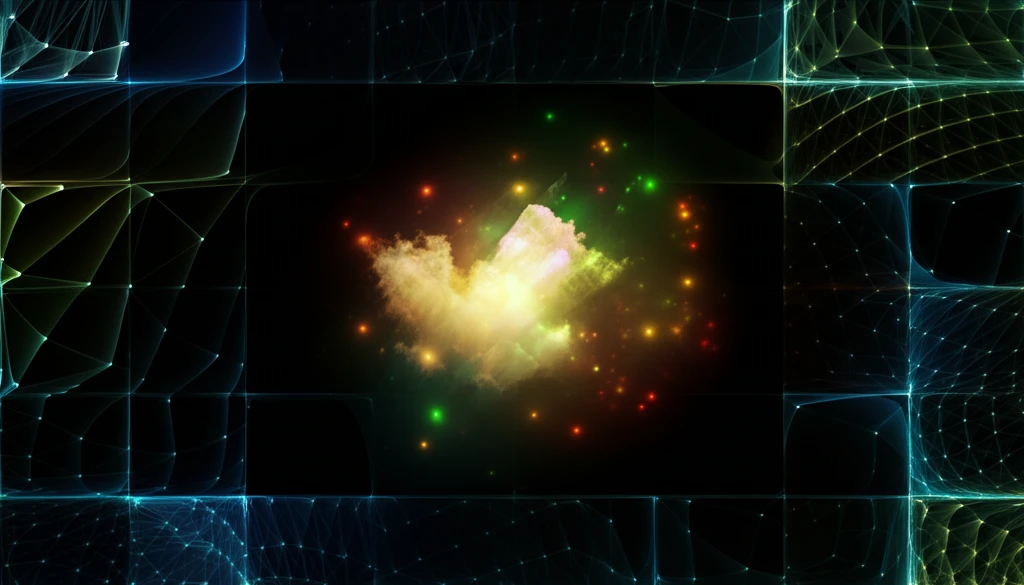 Dynamic network of interconnected nodes, shifting and rearranging with overlapping clusters.