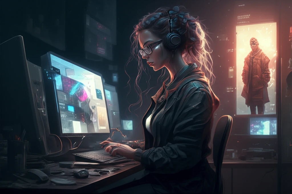 Futuristic fashion design studio powered by AI