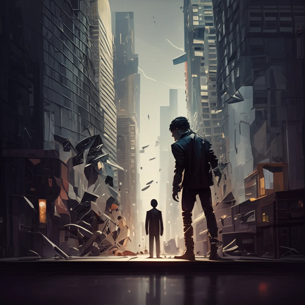 Surreal illustration symbolizing modern drama's confrontation with reification.