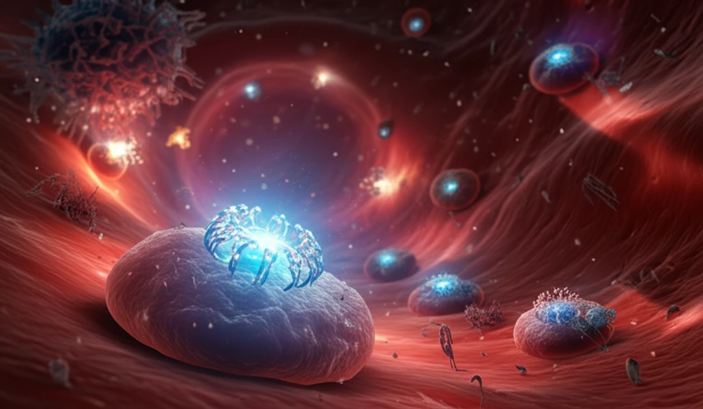 CAR T cells battling cancer cells, with symbols of Tim-3 and PD-1 checkpoint molecules.
