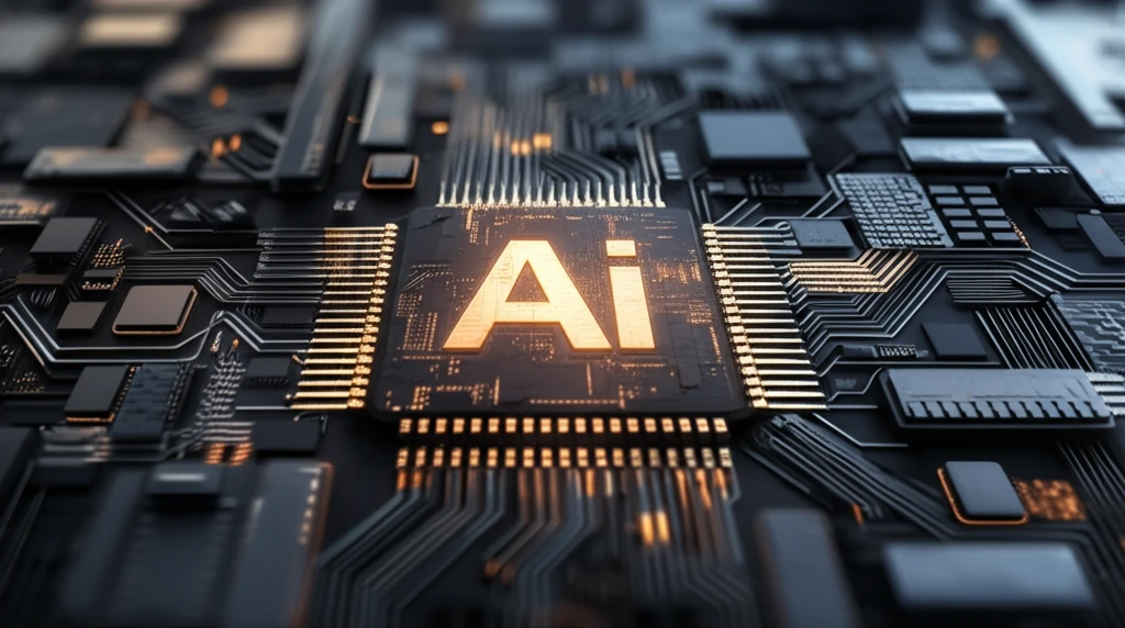 Blurry image transforming into a high-resolution image with AI enhancement.