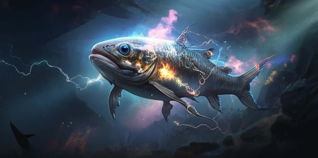 Electric fish in augmented reality environment using active sensing.