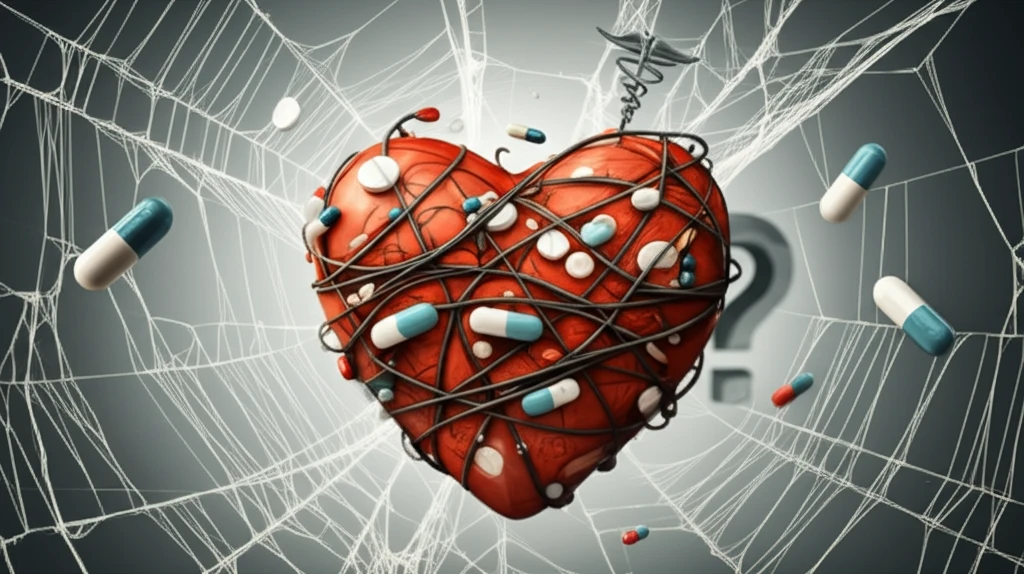A heart entangled in medical symbols, questioning current cardiac arrest treatment.