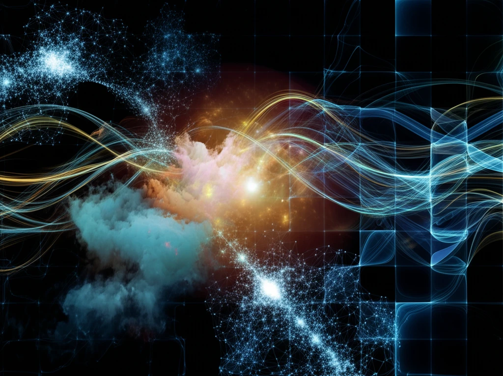 Interconnected nodes classified by light streams, representing Borel reducibility.