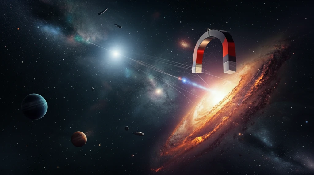Surreal digital illustration of a gamma-ray burst and supernova explosion powered by a magnetar.