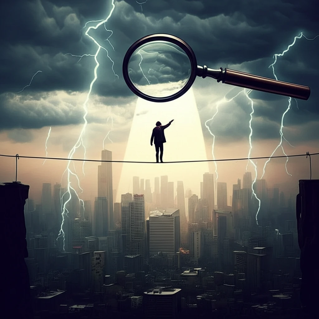 Person walking a tightrope symbolizing the balance between autoimmune treatment and infection risk.