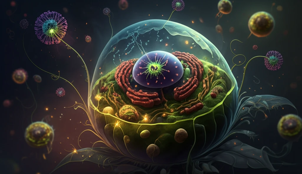 Plant cell under attack, activated Rx1 receptors with damaged DNA.