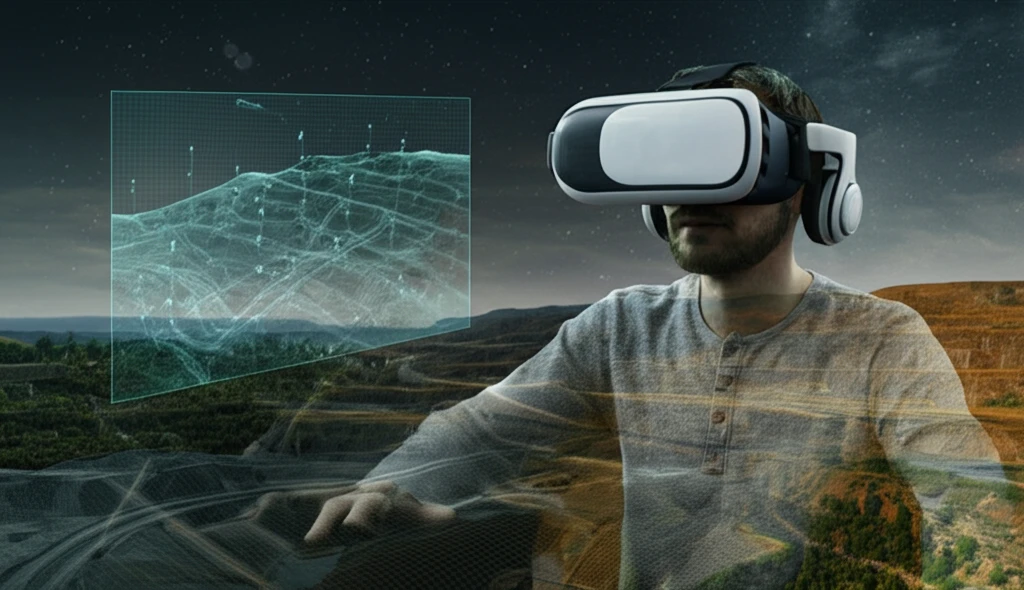 VR simulation of reclaimed mining landscape.