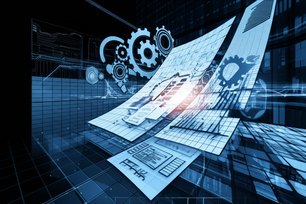 Excel spreadsheet transforming into a streamlined, automated interface.