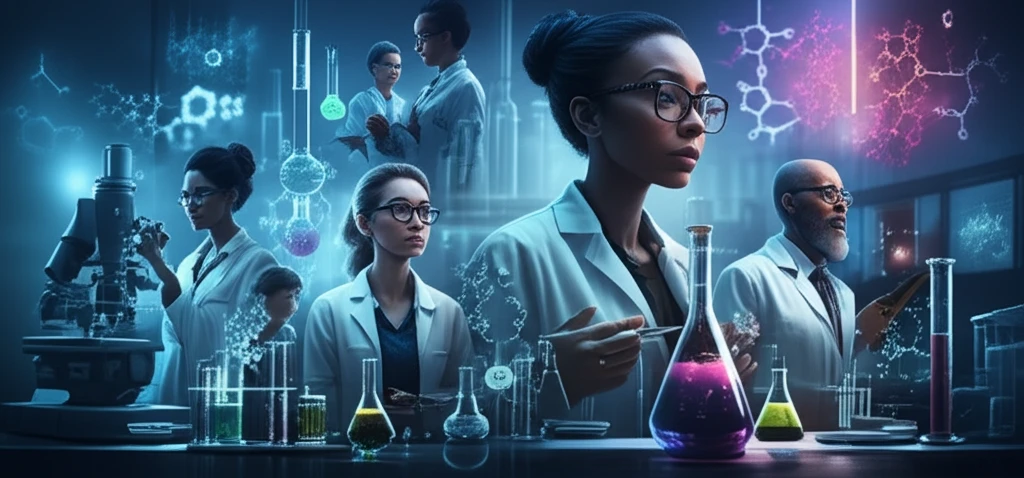 A vibrant illustration symbolizing the legacy of influential chemists.