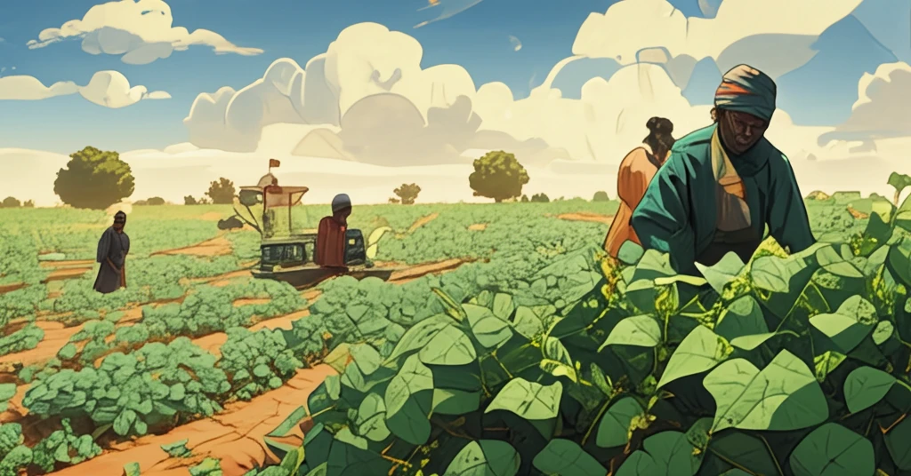 Lush cowpea fields in Niger, symbolizing sustainable farming and increased fodder production.