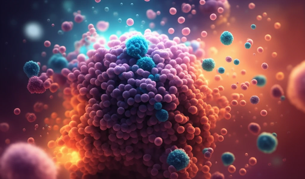 Surreal illustration of modified tapioca starch granules with enhanced properties.