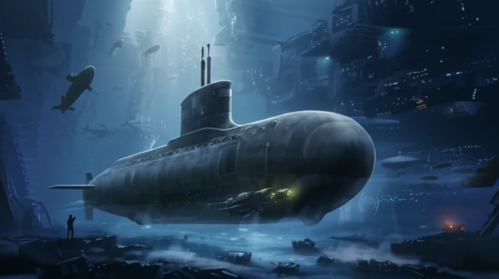Advanced underwater simulation environment for naval training.