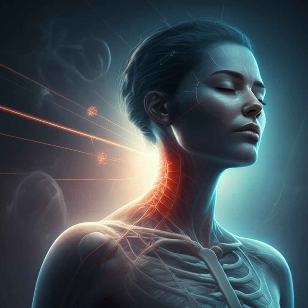 Gentle Light Beams Relieving Neck Pain