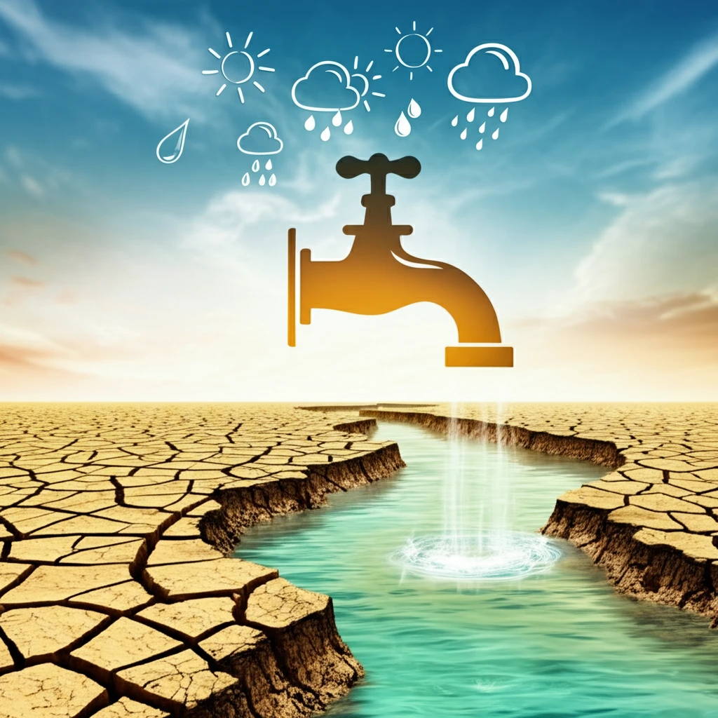 Drought turning into water.