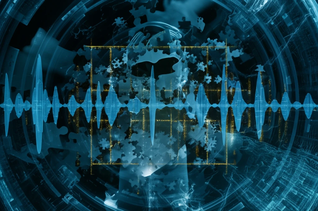 Distorted sound waves around a child representing Auditory Processing Disorder