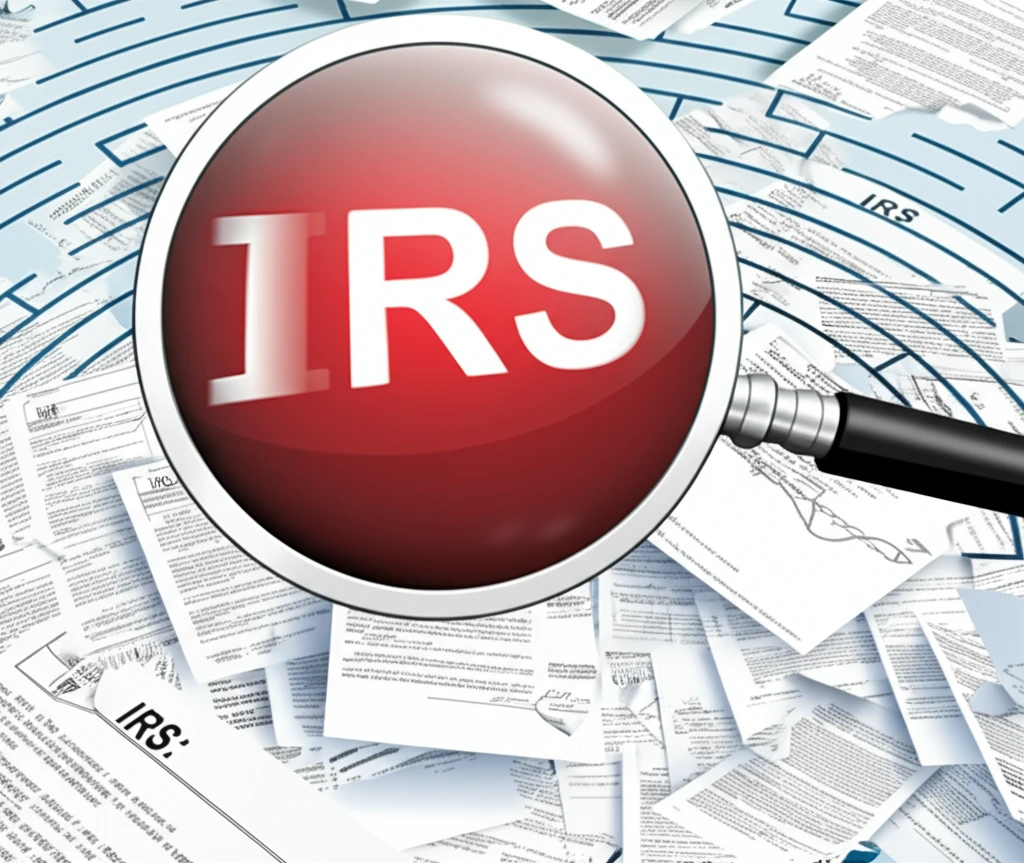 A surreal illustration representing the complexity of federal tax procedures.