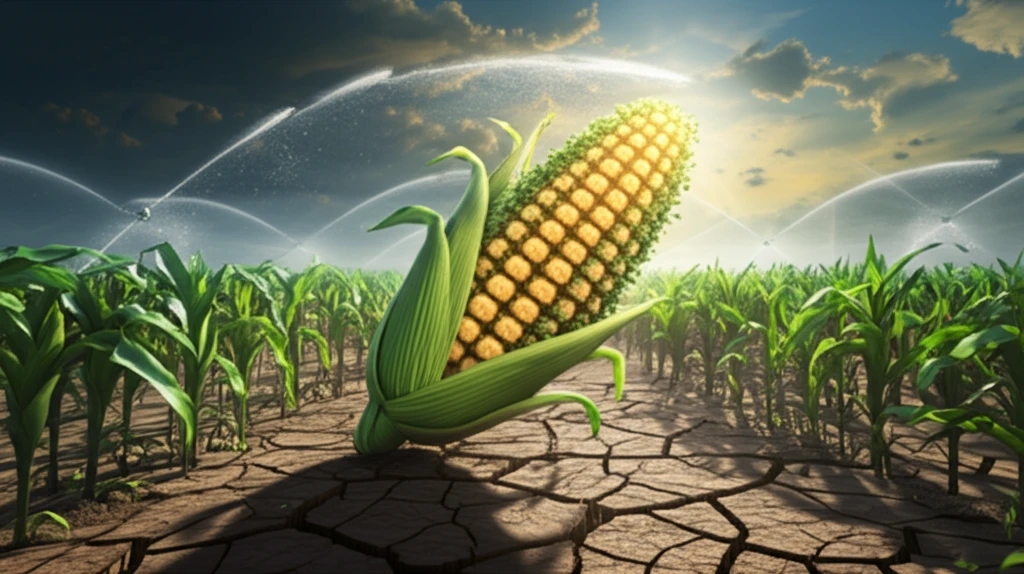 Cornfield transformation under deficit irrigation.