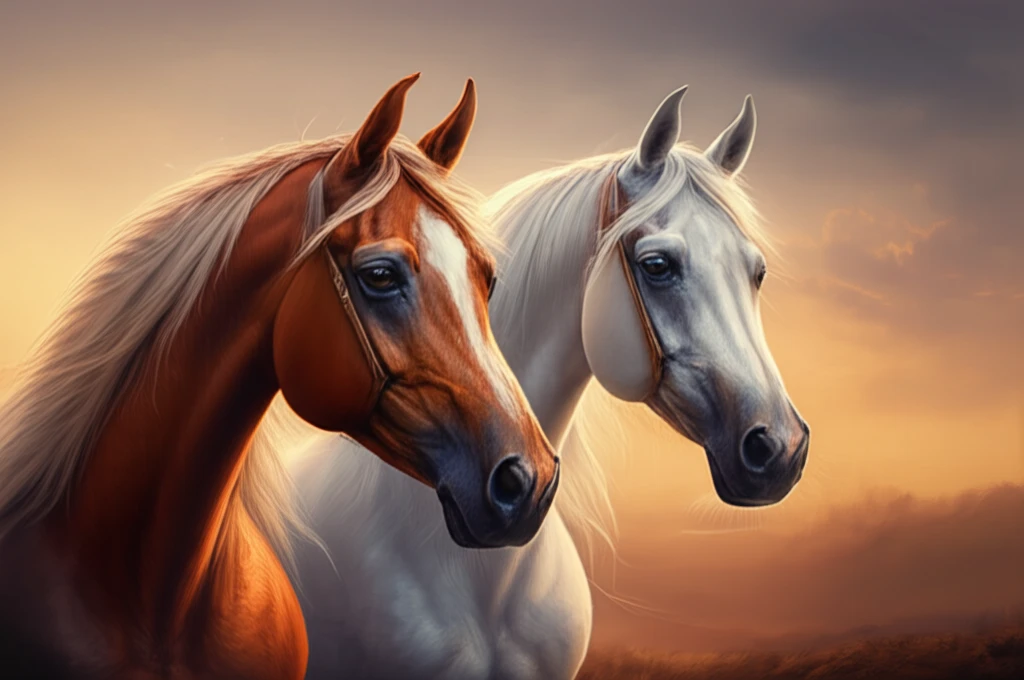 Arabian and Thoroughbred mares in contrasting seasonal light, symbolizing reproductive adaptability.