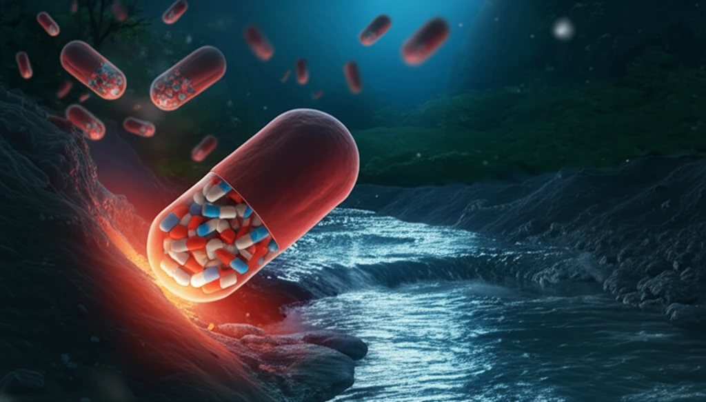 Microscopic capsules releasing medication to relieve pain.