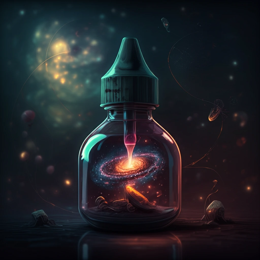 Eye Drop Bottle with Galaxy Inside