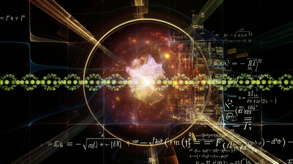 Surreal image of interconnected quantum spins representing quantum mechanics and advanced materials science.
