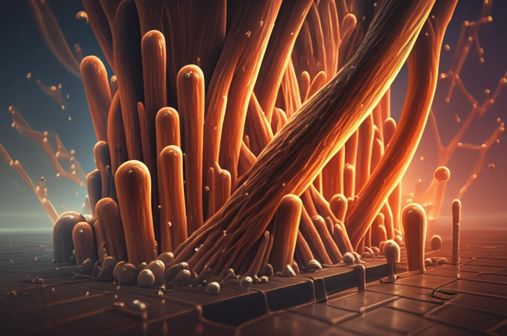 Microscopic copper nanowires efficiently radiating heat from a heat sink.