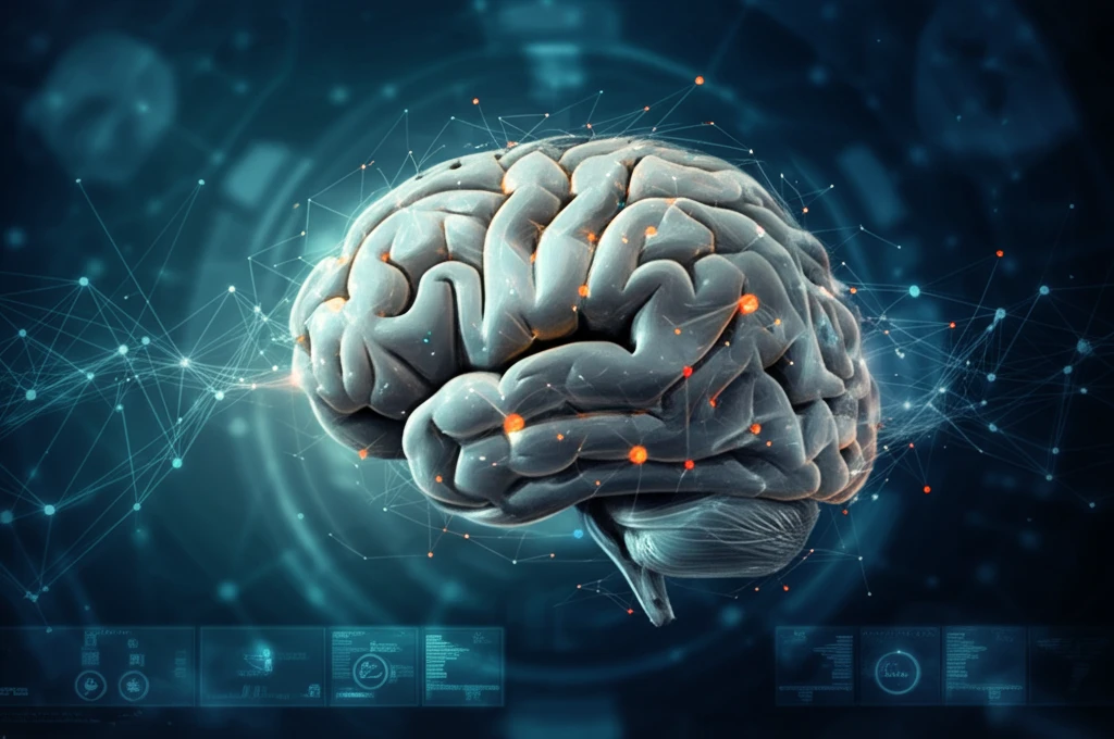 Digital illustration of a brain symbolizing preserved social connections.