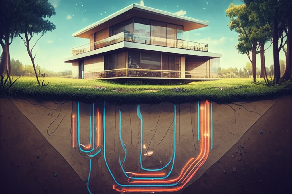 Illustration of an Earth-Air Heat Exchanger system.