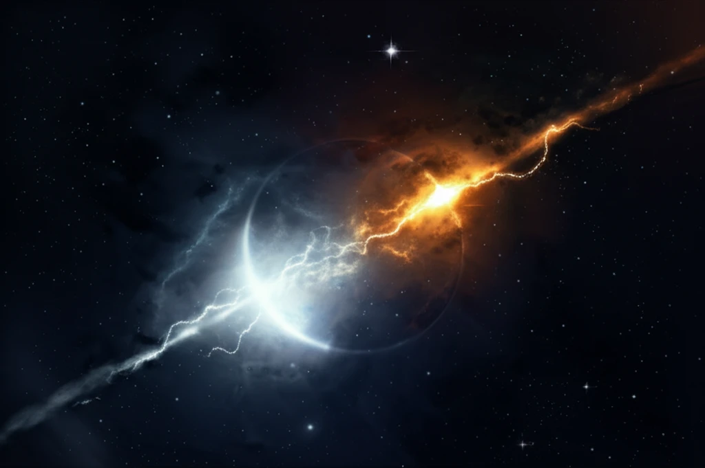Surreal illustration of a pulsar wind nebula with X-ray emissions.