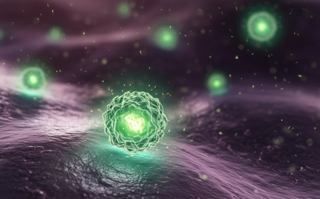 Microscopic view of liver cancer cells neutralized by miR-200b molecules.