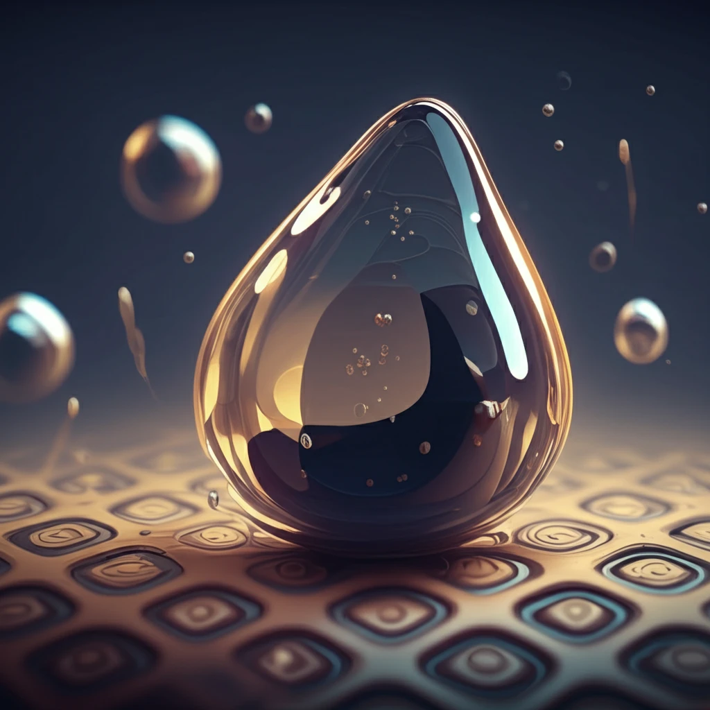Water droplet on patterned membrane surface