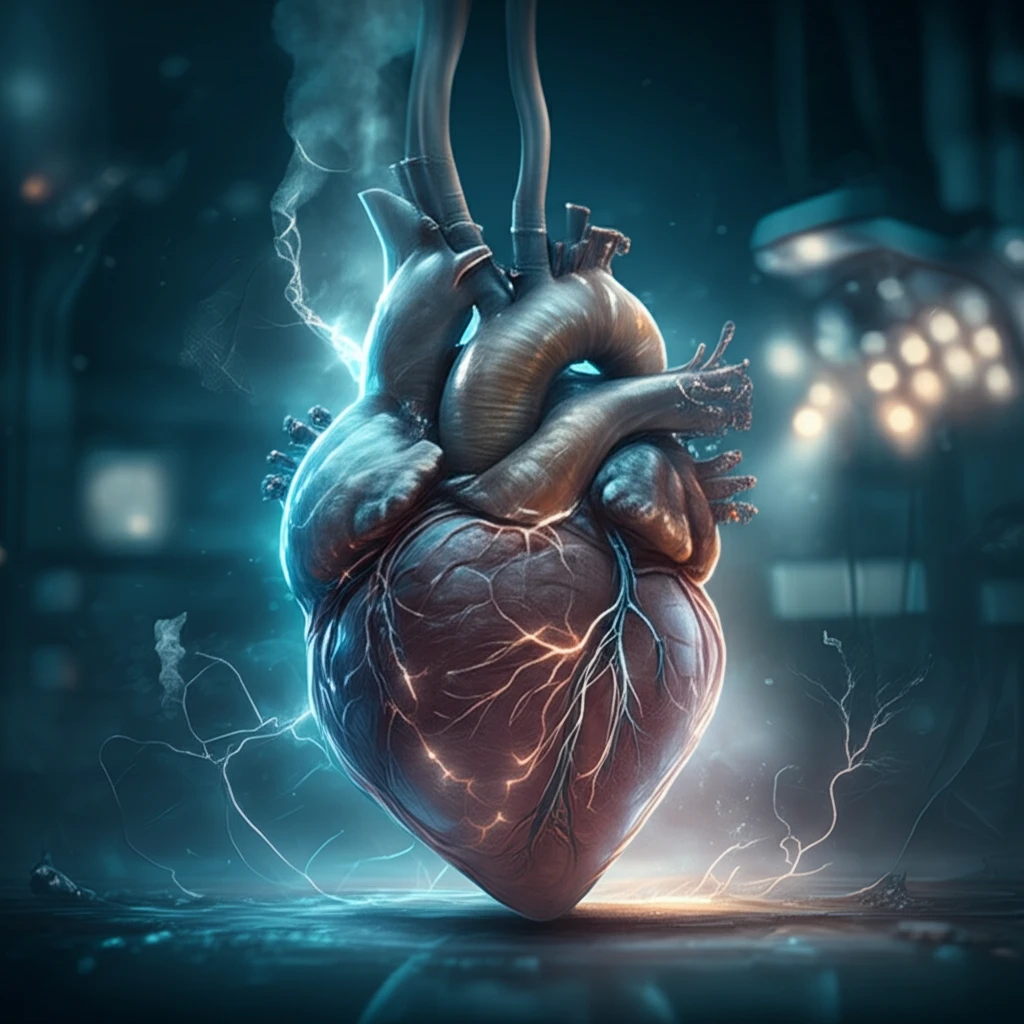 Icy heart representing cryoablation procedure