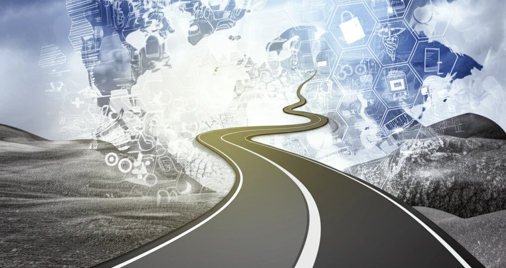 Winding road to the United States symbolizing the journey of international medical graduates.