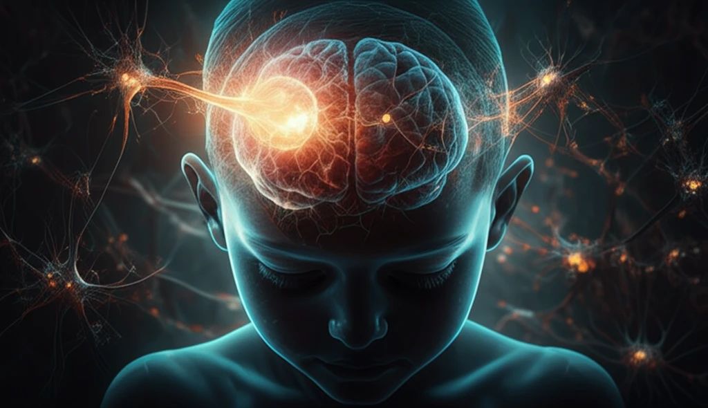 Illustration of a brain lesion transforming into healthy neurons, symbolizing MS diagnosis.