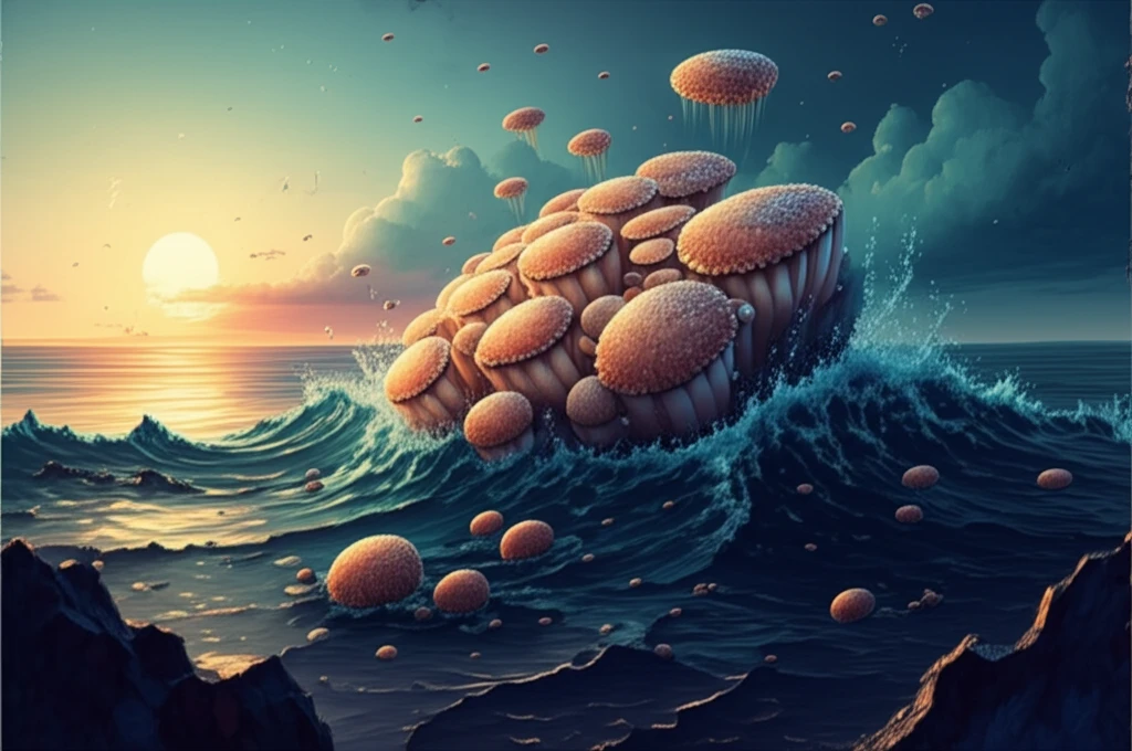 Scallops in fluctuating temperature gradient