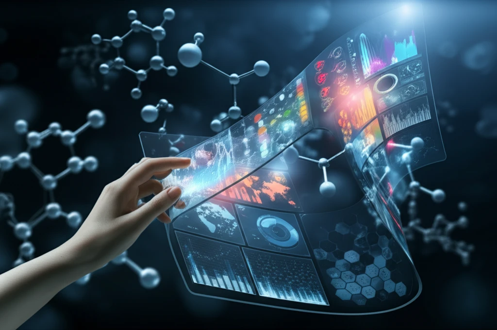 Futuristic flexible display made of transparent conductive polymer.