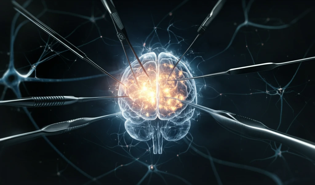 Intraoperative brain mapping illustration