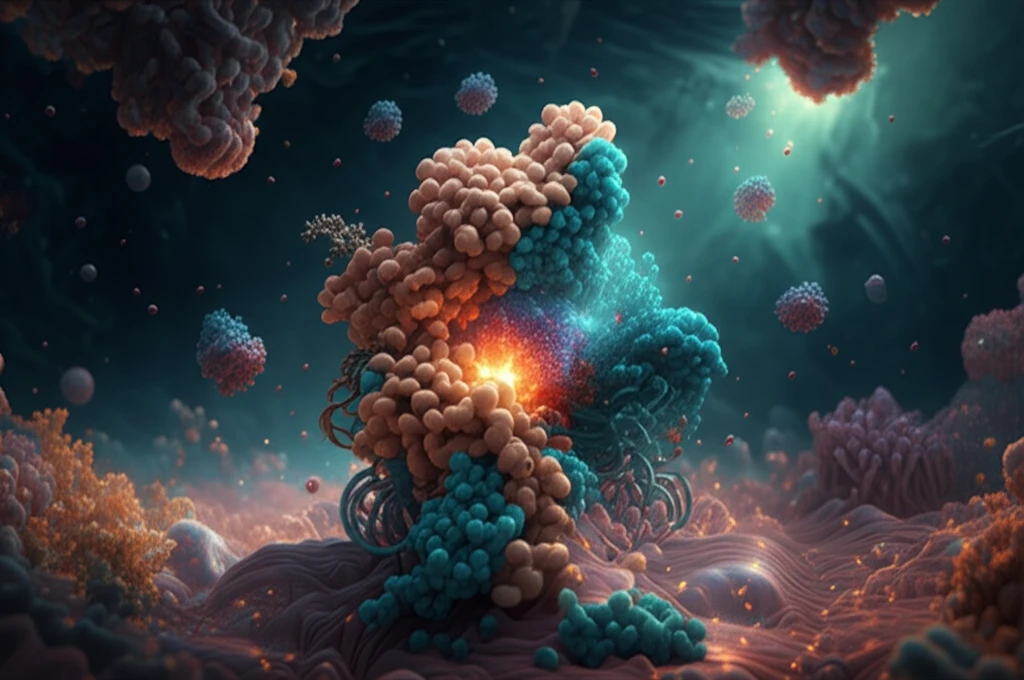 Cellular landscape with SIRT1 protein at the center, affected by insulin signals.