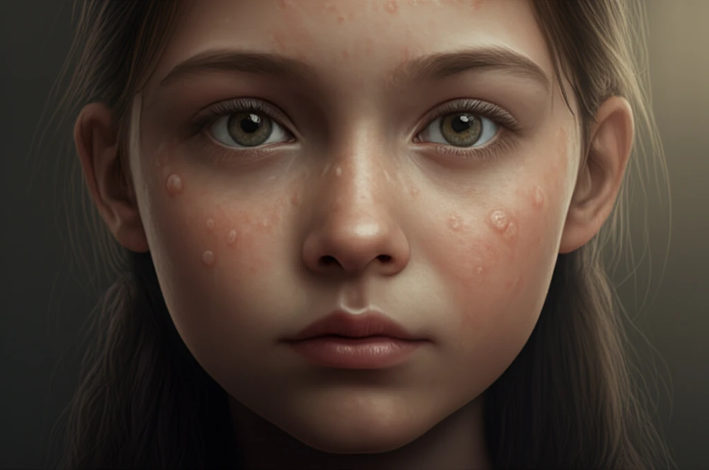 A digital illustration depicting the 'string of pearls' pattern characteristic of Chronic Bullous Dermatosis of Childhood (CBDC).