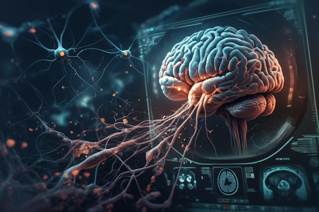Neural stem cells healing a damaged brain.