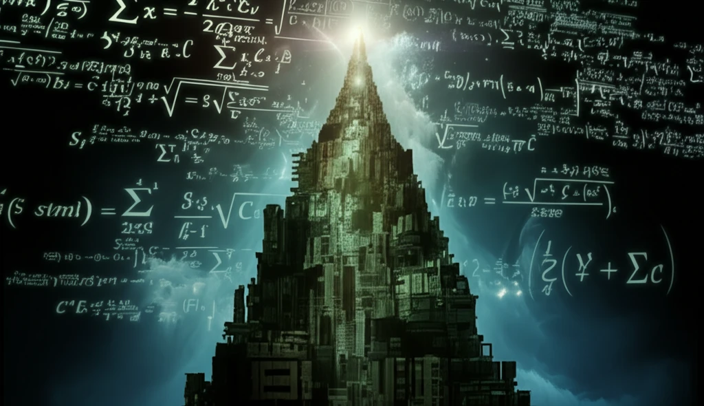 Surreal tower of mathematical formulas representing the arithmetical hierarchy.