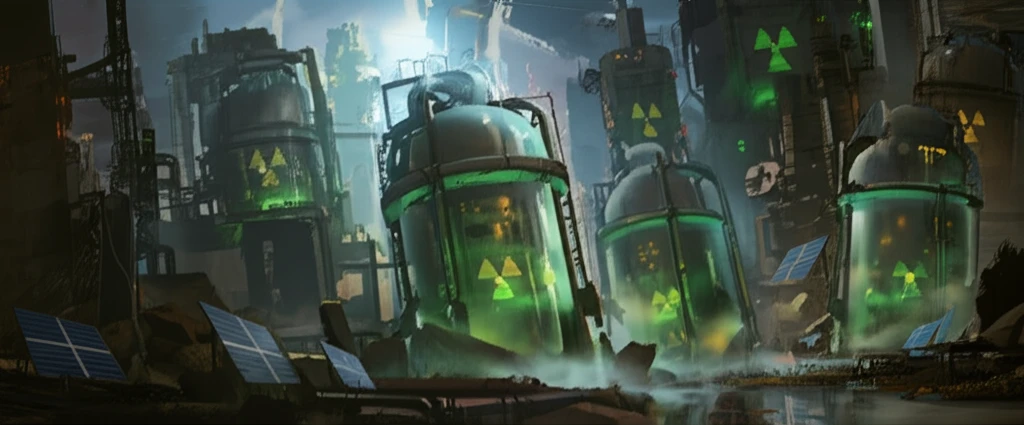 Cement pillars encasing radioactive waste