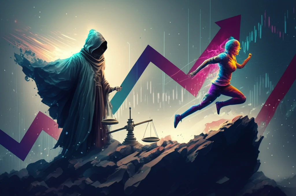 Symbolic representation of risk aversion and risk-seeking behavior in the stock market