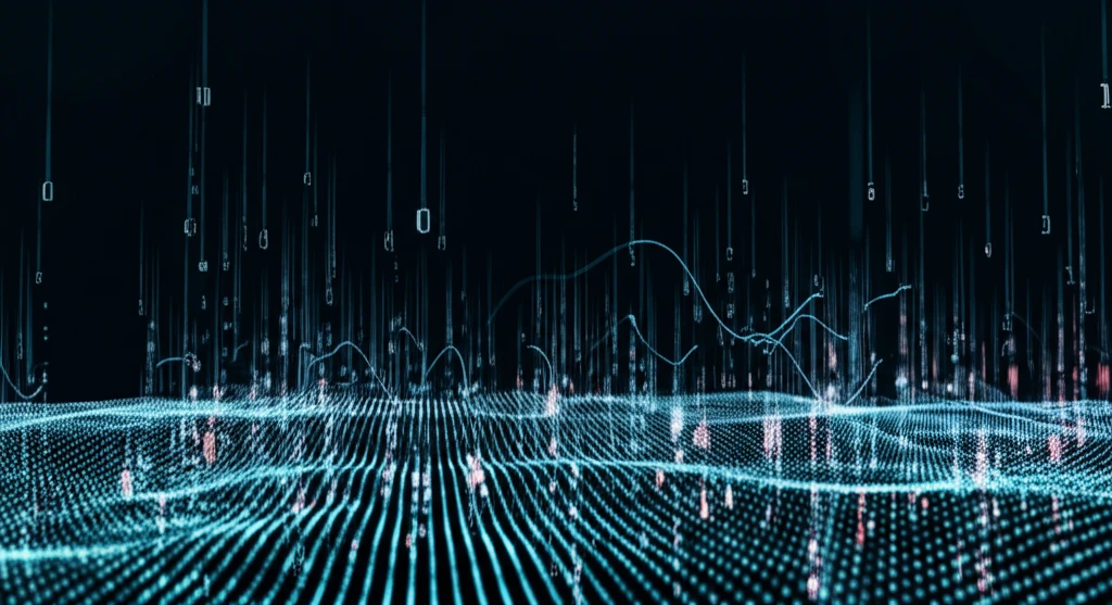 Glowing network of interconnected nodes