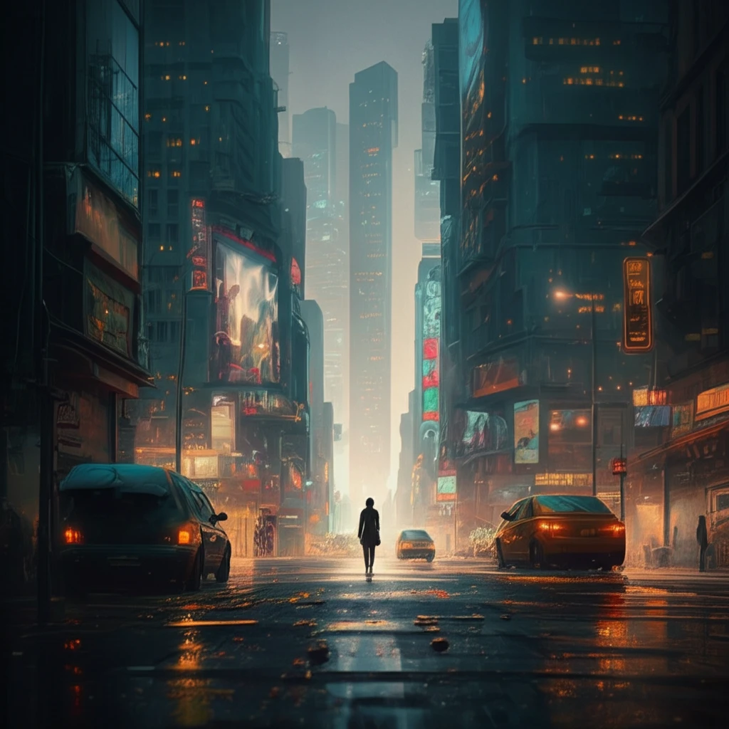 Surreal illustration of luxury cityscape contrasting with impoverished shantytown, symbolizing economic disparity.